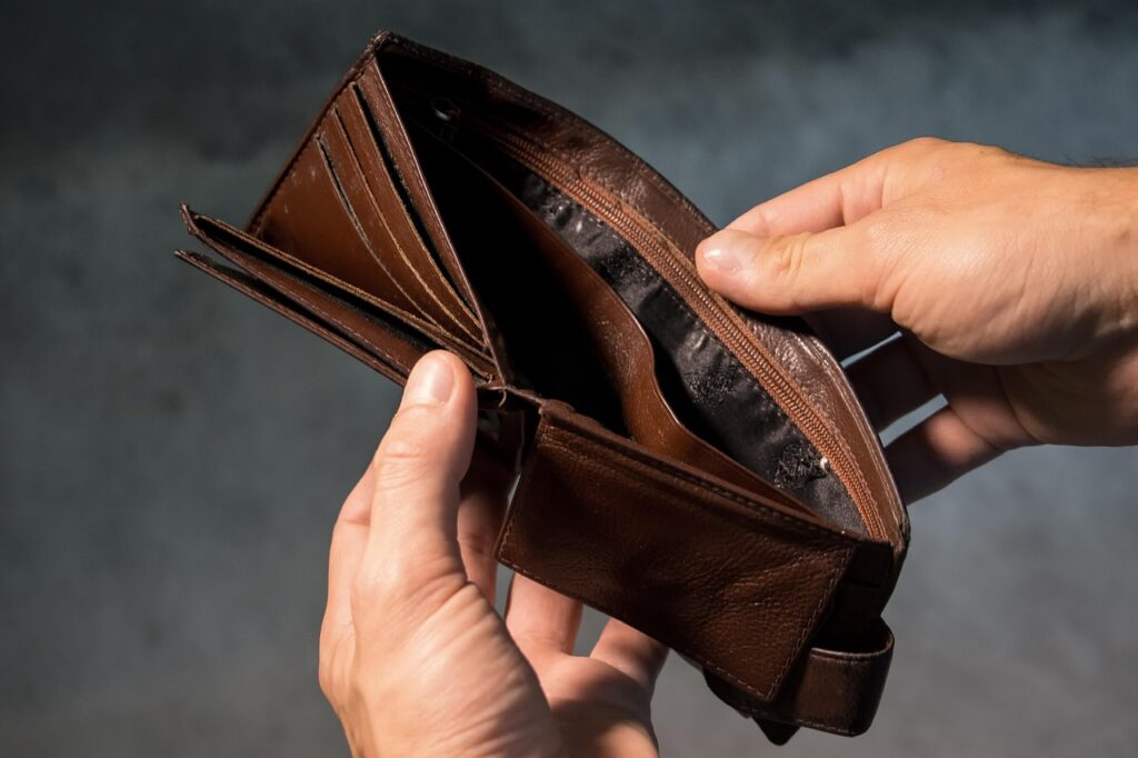 Billetera sin dinero